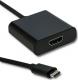 Kabel USB Qoltec USB-C - HDMI 0.23 m Czarny (50375) 2