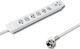 Listwa zasilająca Qoltec Quick Switch 6 gniazd 1.4 m biała (50267) 1