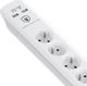 Listwa zasilająca Qoltec Quick Switch 6 gniazd 1.4 m biała (50267) 1