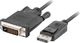 Kabel Lanberg DisplayPort - DVI-D 1.8m czarny (CA-DPDV-10CU-0018-BK) 1