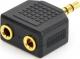 Gembird adapter rozdzielacz Jack - 2x 3.5mm JACK żeńskie metalowe złącza, czarny 1