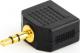 Gembird adapter rozdzielacz Jack - 2x 3.5mm JACK żeńskie metalowe złącza, czarny 1