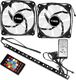 Wentylator iBOX WENTYLATOR CHŁODZĄCY iBOX 2 x 12CM LED + PASEK MAGNETYCZNY LED 1