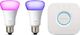 Philips Hue zestaw startowy + 2 grzybki E27 10W RGBW 1