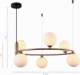 Lampa wisząca Italux Amily MDM-3974/6 BRO 1