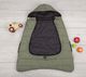 CuddleCo Śpiworek na nosidełko/okrycie na nóżki 2w1 Comfi-Cape - khaki/czarny 1