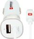Ładowarka Skross ŁADOWARKA SAMOCHODOWA ZAPALNICZKA SKROSS 1X USB 1A 12V/24V BIAŁA + KABEL MICRO USB 1