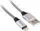 Kabel USB Tracer USB-A - Lightning 1 m Srebrny (TRAKBK46268) 1
