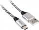 Kabel USB Tracer USB-A - USB-C 1 m Srebrny (TRAKBK46265) 1