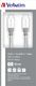 Kabel USB Verbatim USB-C - USB-C 0.3 m Srebrny (48867) 1