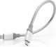 Kabel USB Verbatim USB-C - USB-C 0.3 m Srebrny (48867) 2