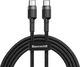 Kabel USB Baseus USB-C - USB-C 1 m Czarny (CATKLF-GG1) 1