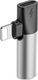 Adapter USB Baseus L43 Lightning - Jack 3.5mm + Lightning Srebrny  (BRA007005) 3