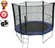 Trampolina ogrodowa LEX Trampolina ogrodowa z siatką zewnętrzną 300 cm czarna 1