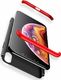 Hurtel 360 Protection etui na całą obudowę przód + tył iPhone XR czarno-czerwony (logo hole) uniwersalny 6