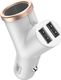 Ładowarka Baseus Baseus Y Type Car Charger ładowarka samochodowa 2x USB + gniazdo zapalniczki 3.4A biały (CCALL-YX02) uniwersalny 1