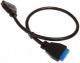 Streacom USB 19 pin - USB 19 pin, 0.4m, Czarny (STSC30) 1
