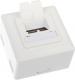 InLine Gniazdo natynkowe sieciowe 2x RJ45 Cat.6 - białe poziome (75602J) 1