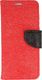 Etui portfel fancy SAMSUNG J3 2016 czerwono-czarny shine uniwersalny 1