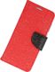 Etui portfel fancy SAMSUNG J3 2016 czerwono-czarny shine uniwersalny 4