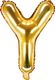 Party Deco Balon foliowy Litera "Y", 35cm, złoty uniwersalny 1