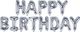 Party Deco Balon foliowy HAPPY BIRTHDAY, srebrny, 340x35 cm uniwersalny 1