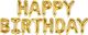 Party Deco Balon foliowy HAPPY BIRTHDAY, złoty, 340x35 cm uniwersalny 1