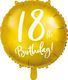 Party Deco Balon foliowy 18th Birthday, złoty, 45 cm uniwersalny 1
