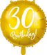 Party Deco Balon foliowy 30th Birthday, złoty, 45 cm uniwersalny 1