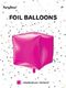 Party Deco Balon foliowy Sześcian, ciemny różowy, 35x35x35cm uniwersalny 2