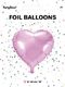 Party Deco Balon foliowy serce, jasny różowy, 45cm uniwersalny 1