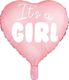 Party Deco Balon foliowy Serce - It's a girl, jasny różowy, 45cm uniwersalny 1