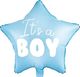 Party Deco Balon foliowy Gwiazdka - It's a boy, jasny niebieski, 48cm uniwersalny 1