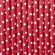 Party Deco Słomki papierowe do picia w kropki, czerwone, 19,5cm, 10 szt. uniwersalny 1