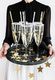 Party Deco Słomki papierowe do picia w paski, złote, 19,5cm, 10 szt. uniwersalny 2