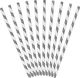 Party Deco Słomki papierowe do picia w paski, srebrne, 19,5cm, 10 szt. uniwersalny 1