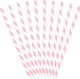 Party Deco Słomki papierowe do picia w paski, jasnoróżowe, 19,5cm, 10 szt. uniwersalny 1