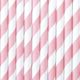 Party Deco Słomki papierowe do picia w paski, jasnoróżowe, 19,5cm, 10 szt. uniwersalny 2