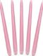 Party Deco Świeca stożkowa matowa, jasny róży, 24 cm, 10 szt. uniwersalny 1