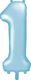 Party Deco Balon foliowy cyfra 1, jasnoniebieski, 86 cm uniwersalny 1