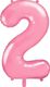 Party Deco Balon foliowy cyfra 2, jasnoróżowy, 86 cm uniwersalny 1