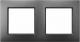 Ospel Aria Ramka podwójna szary mat (R-2U/70) 1