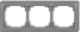 Karlik Ramka Deco Soft uniwersalna potrójna z tworzywa szary mat (27DRSO-3) 1