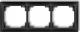 Karlik Ramka Deco Soft uniwersalna potrójna z tworzywa czarny mat (12DRSO-3) 1