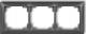 Karlik Ramka Deco Soft uniwersalna potrójna z tworzywa grafitowy (11DRSO-3) 1