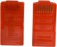 NetRack GoldMax Wtyk 50U RJ45 UTP linka Cat.5e czerwony 100szt. (105-50RGM) 2
