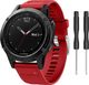 Alogy Gumowy pasek sportowy Alogy do Garmin Fenix 5/ 5 Plus czerwony uniwersalny 1