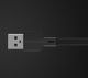 Kabel USB Proda Proda Fons Series PD-B18m płaski kabel USB / micro USB 2.1A 1M czarny uniwersalny 5