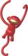 Baseus Baseus Car Mount Holder Monkey Shaped red uniwersalny 5