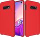 Hurtel Silicone Case elastyczne silikonowe etui pokrowiec Samsung Galaxy S10 czerwony uniwersalny 1